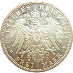 Niemcy, Anhalt, Friedrich i Marie, 3 marki 1914 A, Berlin, UNC