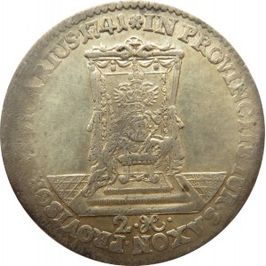 August III Sas, dwugrosz wikariacki 1741, Drezno