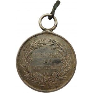 Niemcy, Saksonia, Fryderyk August, medal za zasługi dla państwa, III klasa, srebro