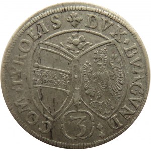 Austria, Ferdynand Karol, 3 krajcary 1656, Hall