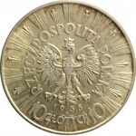 Polska, II RP, Józef Piłsudski, 10 złotych 1938, UNC-