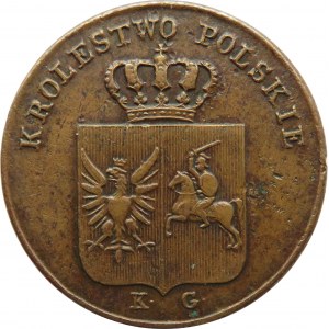 Polska, Powstanie Listopadowe, 3 grosze 1831 K.G., Warszawa