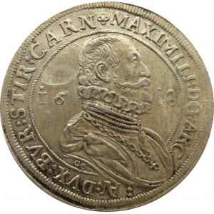 Austria, arcyksiąże Maksymilian, talar, 1618, Hall