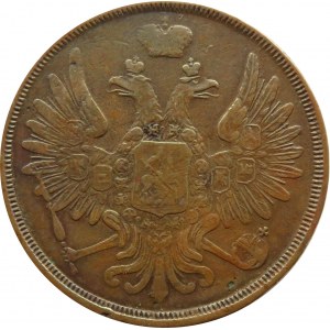 Rosja, Mikołaj I, 3 kopiejki 1853 E.M. Jekaterinburg