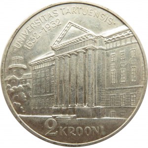 Estonia, 2 korony 1932, 300-lecie Uniwersytetu w Tartu, Tallin