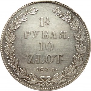 Mikołaj I, 1 1/2 rubla/10 złotych 1835 HG, Petersburg