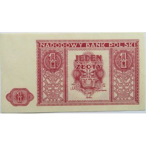 Polska, 1 złotych 1946, bez oznaczenia serii, UNC