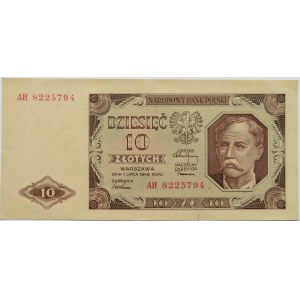 Polska, RP, 10 złotych 1948, seria AH, UNC
