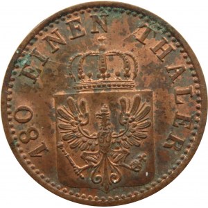 Niemcy, Prusy, 2 pfennig 1870 A, Berlin, UNC