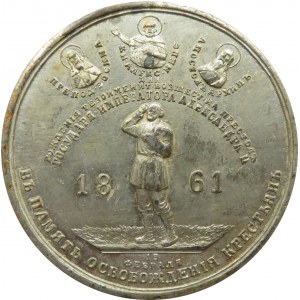 Rosja, Aleksander II, medal wybity na pamiątkę uwłaszczenia chłopów w 1861 roku