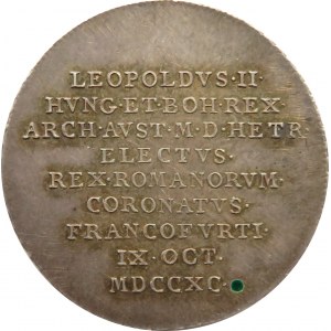 Austria, Leopold II, żeton upamiętniający koronację na cesarza rzymskiego w 1790