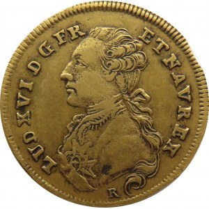 Francja, Ludwik XVI, żeton 1788 Optimo Principi, mosiądz