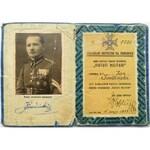 Polska, II RP, order Virtuti Militari z legitymacją 1933 dla sierżanta Jana Sowińskiego