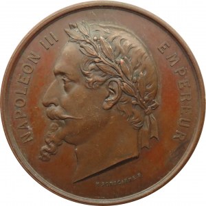 Francja, Napoleon III, medal upamiętniający wystawę międzynarodową w Paryżu w 1867 roku