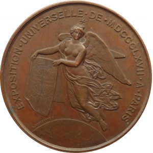 Francja, Napoleon III, medal upamiętniający wystawę międzynarodową w Paryżu w 1867 roku