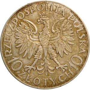 Polska, II RP, Romuald Traugutt, 10 złotych 1933, bardzo ładny