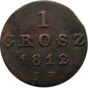Księstwo Warszawskie, 1 grosz 1812 I.B., Warszawa