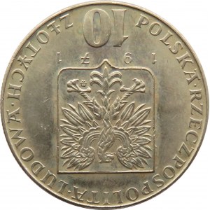 Polska, PRL, 10 złotych 1971, FAO, destrukt-odwrotka o 180 stopni