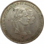 Austria, Franciszek Józef I, 2 guldeny ślubne 1854, Wiedeń, rzadki