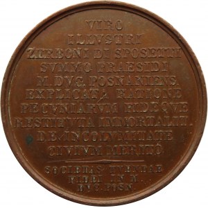 Polska, XIX wiek, Poznań, Zerboni do Sposetti 1825, medal Iachtmanna, rzadki