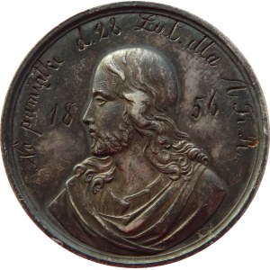 Polska, medal chrzcielny z 1856 roku, srebro