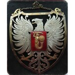 Polska/Warszawa, Wspaniale zachowany warszawski ryngraf z herbem stolicy, lata 50-te XX wieku, oryginalne pudełko