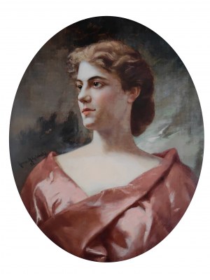 Herman V. Michałowski (1860-1903), Portret młodej piękności, 1896
