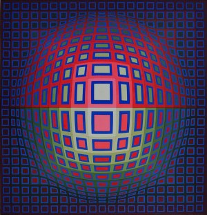 Victor Vasarely (1906-1997), Błękitna kompozycja