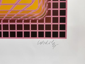 Victor Vasarely (1906-1997), Różowa kompozycja