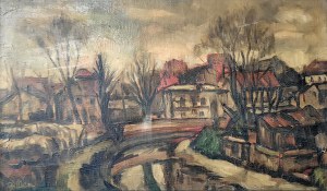 Michel Adlen (1898-1980), Pejzaż miejski, 1950