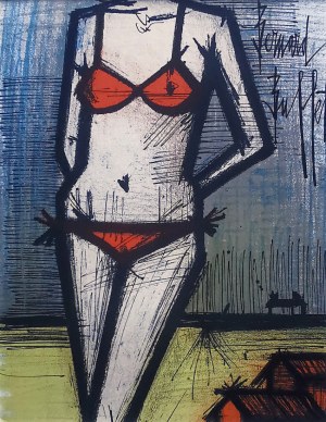 Bernard Buffet (1928-1999), On the beach, 1967.