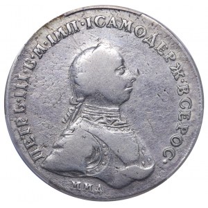 Russian Empire, 1 Rouble, 1762 year, MMD-DM, PCGS, VF Detail