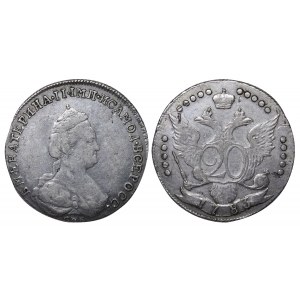 Empire russe, 20 kopecks, année 1783, SPB