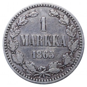 Russian Empire, Finland, 1 Markka, 1865 year, S