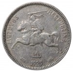 Collection of 3 Coins: Lithuania, 5 Litai, 1936 year, Jonas Basanavichius, 2 Litai, 1925 year, 1 Litas, 1925 year