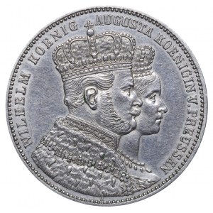Kingdom of Prussia, 1 Thaler, 1861 year, A, Coronation of Wilhelm and Augusta