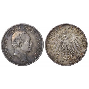 Kingdom of Saxony, 3 Mark, 1909 year, E