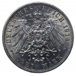 Anhalt-Dessau, 3 Mark, 1914 year, A, 25th Anniversary of the Wedding of Duke Friedrich II. of Anhalt and Duchess Marie of Baden
