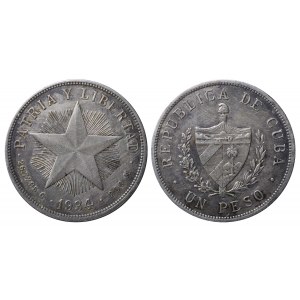 Cuba, 1 Peso, 1934 year
