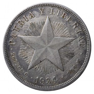 Cuba, 1 Peso, 1934 year