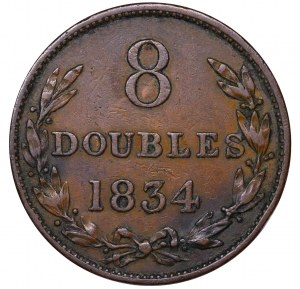 Guernsey, 8 Doubles, 1834 year