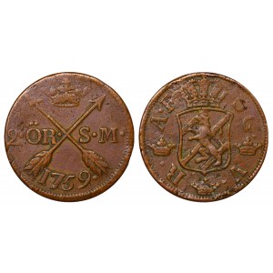 Sweden, 2 Ore, 1759 year