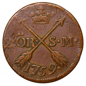 Sweden, 2 Ore, 1759 year