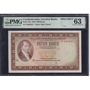 Czechoslovakia, 500 Korun, 1946, Choice UNC 63, ''SPECIMEN''