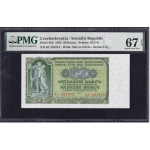 Czechoslovakia, 50 Korun, 1953, Superb Gem UNC 67