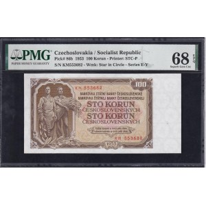 Czechoslovakia, 100 Korun, 1953, Superb Gem UNC 68, TOP POP