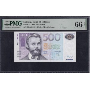 Estonia, 500 Krooni, 2000, Gem UNC 66 EPQ