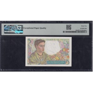 France, 5 Francs, 1943-1944, Gem UNC 65 EPQ