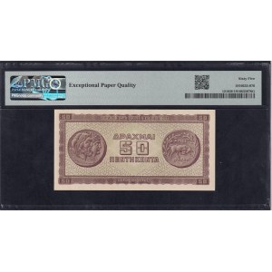 Grécko, 50 drachmai, 1943, Gem UNC 65 EPQ