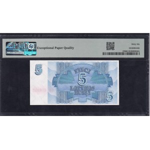 Lettonie, 5 Rubli, 1992, Gem UNC 66 EPQ